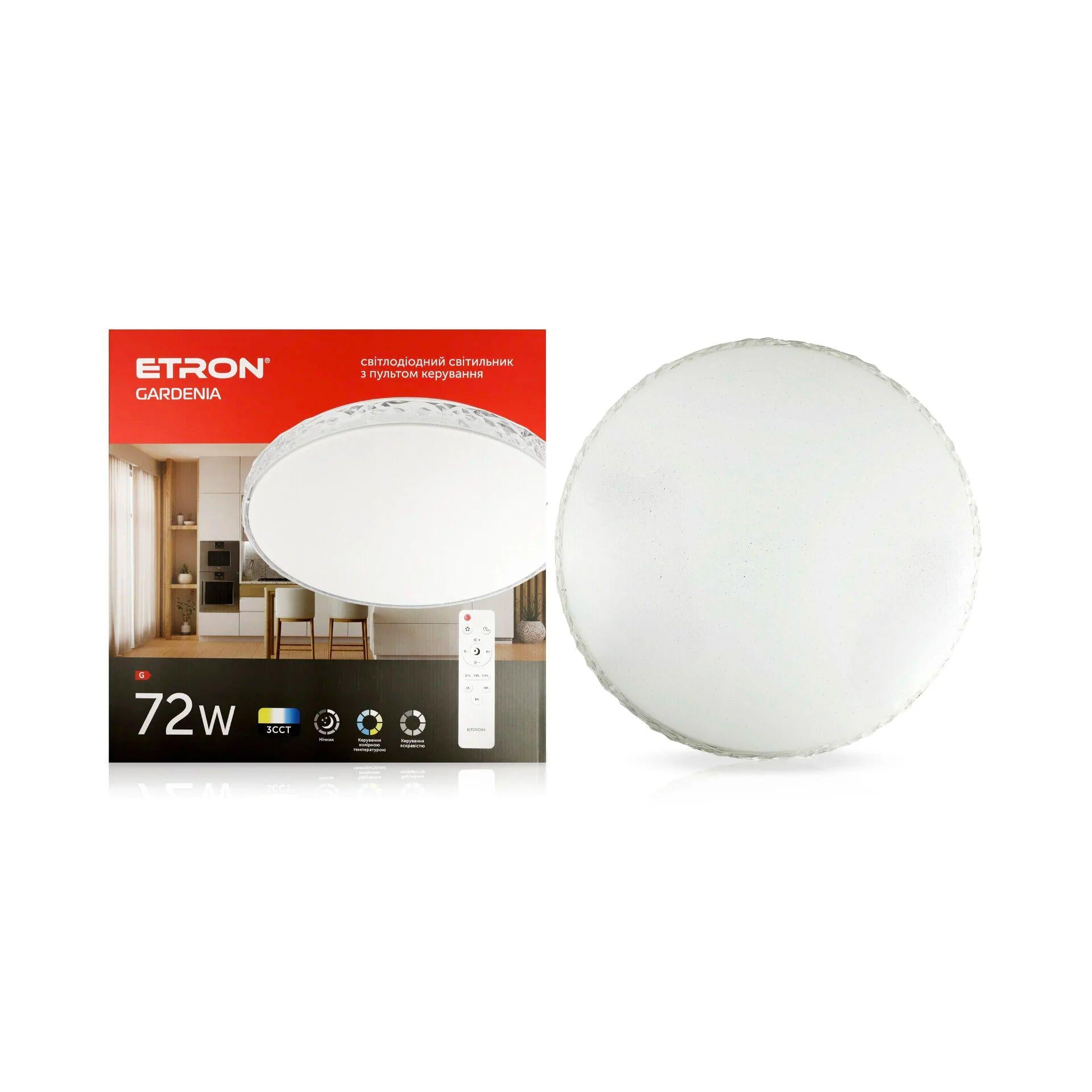 Светильник светодиодный с пультом ETRON Smart Gardenia 1-ESP-2060 72W IP20 Crystal (34169641)