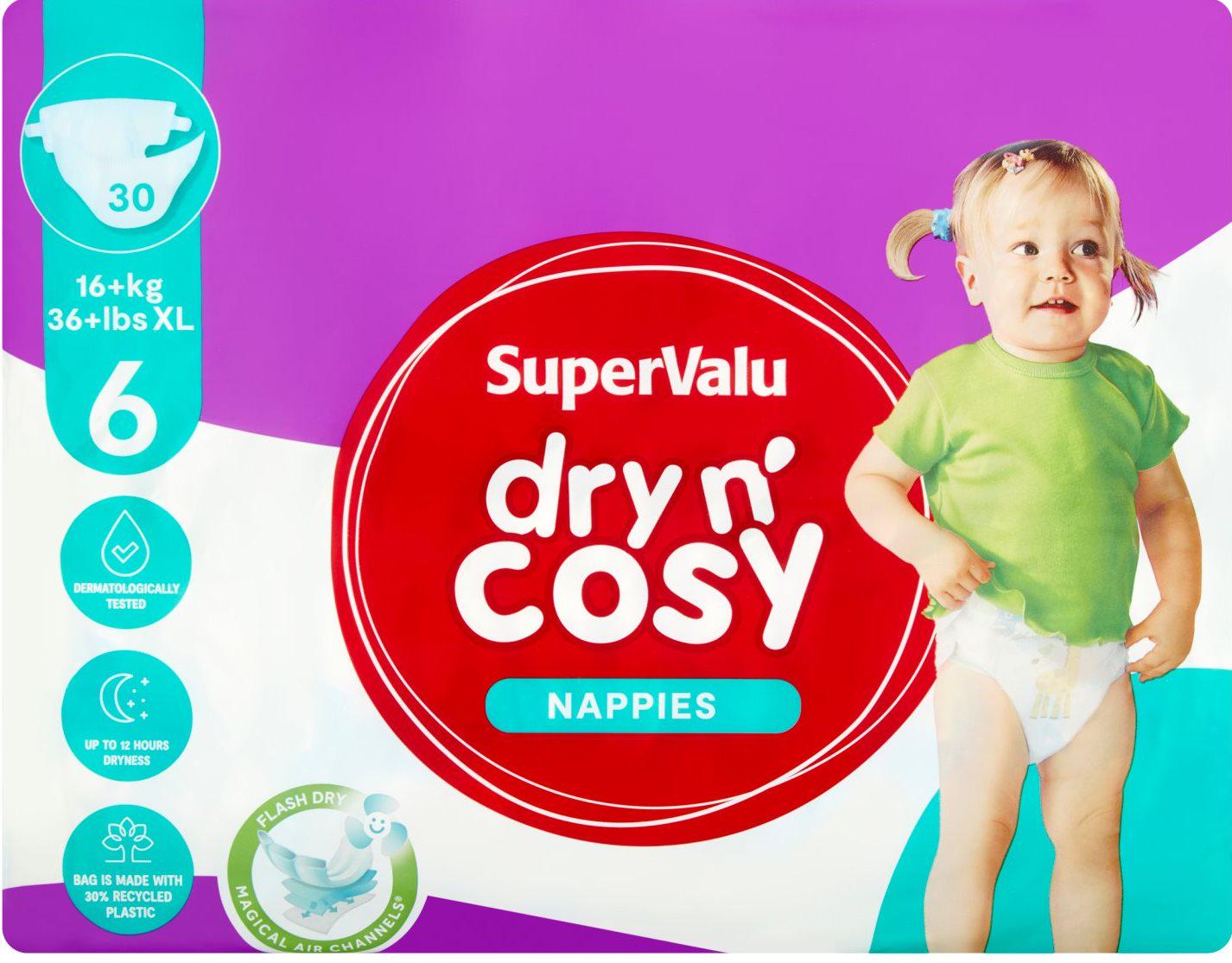 Підгузки SuperValu dry n\'cosy 6 16+ кг 30 шт. (14150)