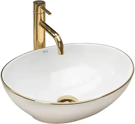 Умивальник Rea Sofia 41 см Gold Edge (Reau3287)