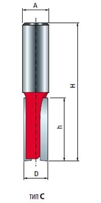 Фреза концевая Freud 34-11008P D25,4 h12,7 H55,2 (34-11008P) - фото 2