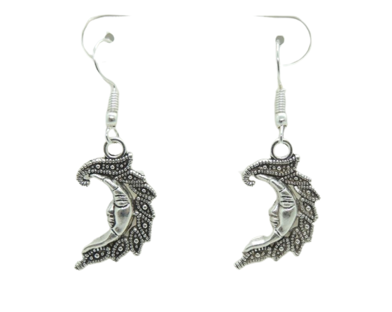 Серьги Jewelry Liresmina Луна Кудрявая Гламурочка 4 см Серебристый