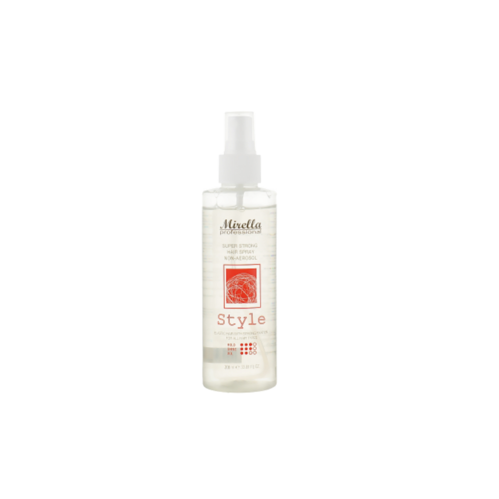 Рiдкий лак для укладання волосся Mirella Professional Style Super Strong Hair Spray 200 мл