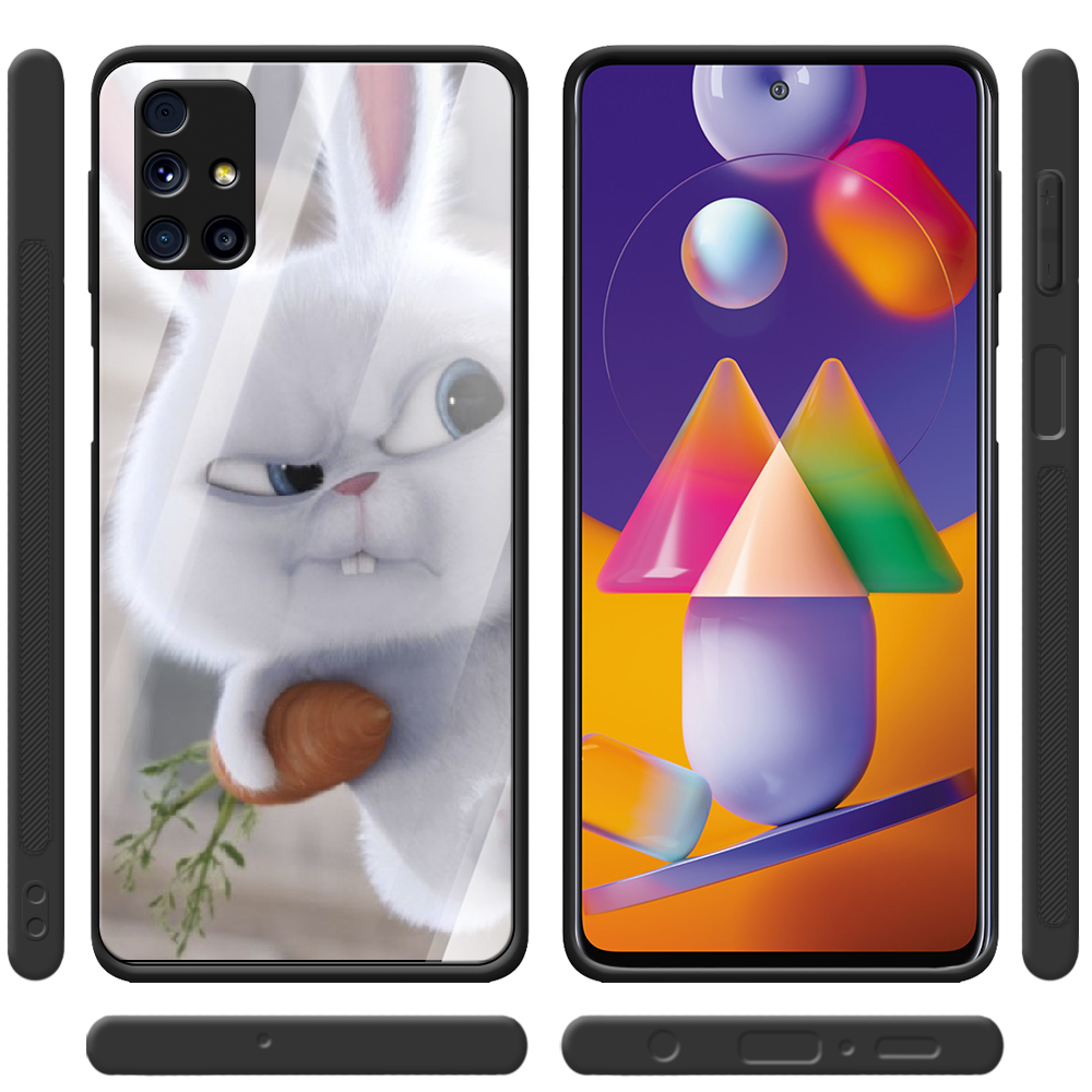 Чехол Boxface Samsung M317 Galaxy M31s Rabbit Snowball Чорний силікон зі склом (40942-up1116-41115) - фото 2