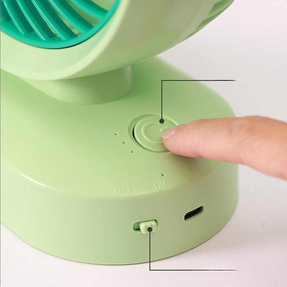 Вентилятор портативний настільний на акумуляторі 1200 мАг USB-Type C 3 режими 5 Вт Зелений (27434614) - фото 7 Вентилятор портативний настільний на акумуляторі 1200 мАг USB-Type C 3 режими 5 Вт Зелений (27434614) - фото 7