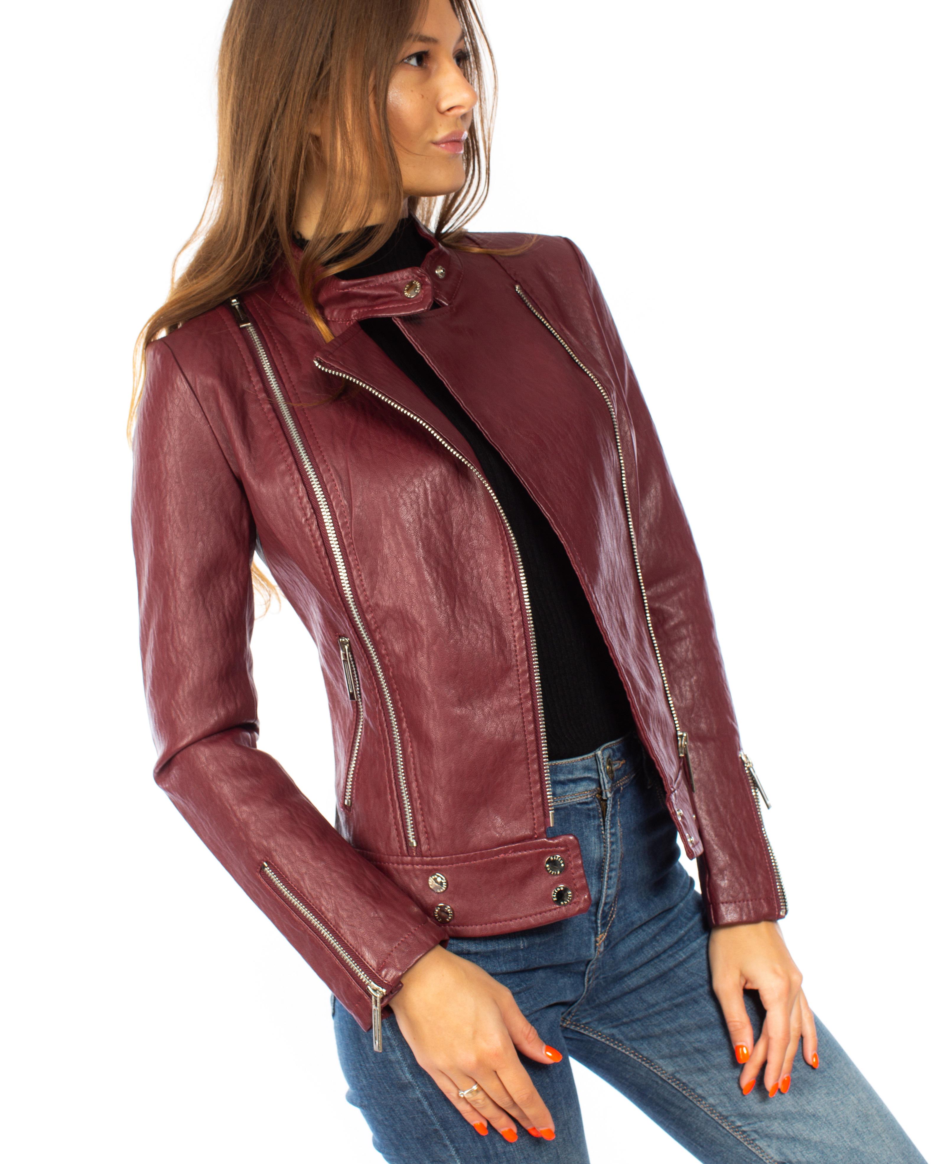 Косуха жіноча LIESSHU M Бордовий (KKR239-1) - фото 2 Косуха жіноча LIESSHU M Бордовий (KKR239-1) - фото 2