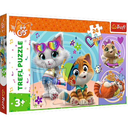 Пазли Trefl Веселі ігри - 44 кішки 14350 (5900511143508)