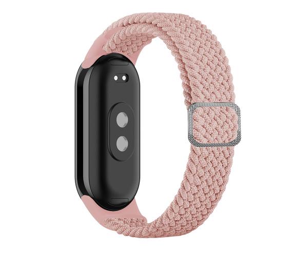 Ремешок Textile Elastic для Xiaomi Smart Band 8/Smart Band 9 Светло-розовый - фото 1