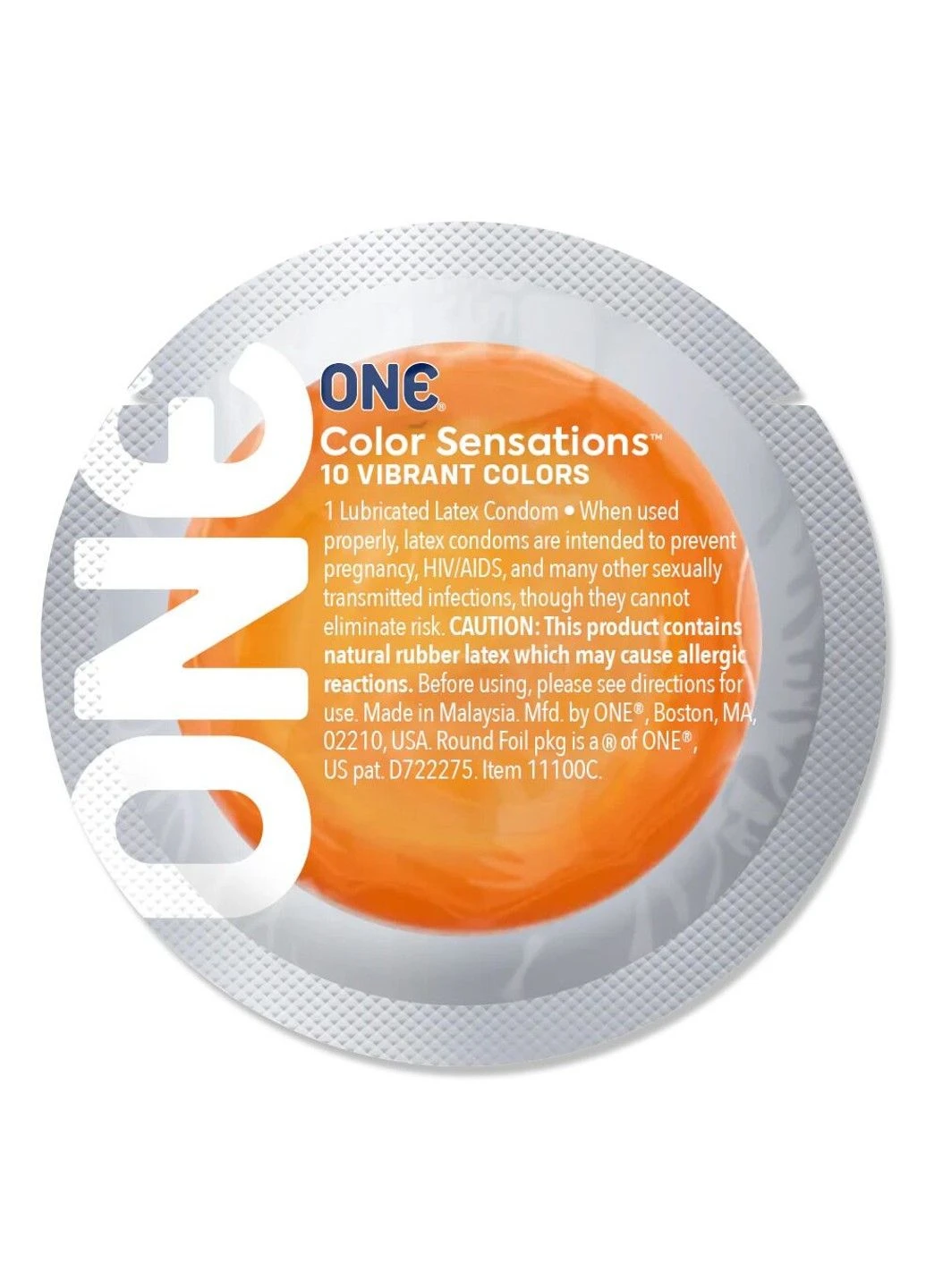 Презервативы One Color Sensation 3 шт. Апельсиновый