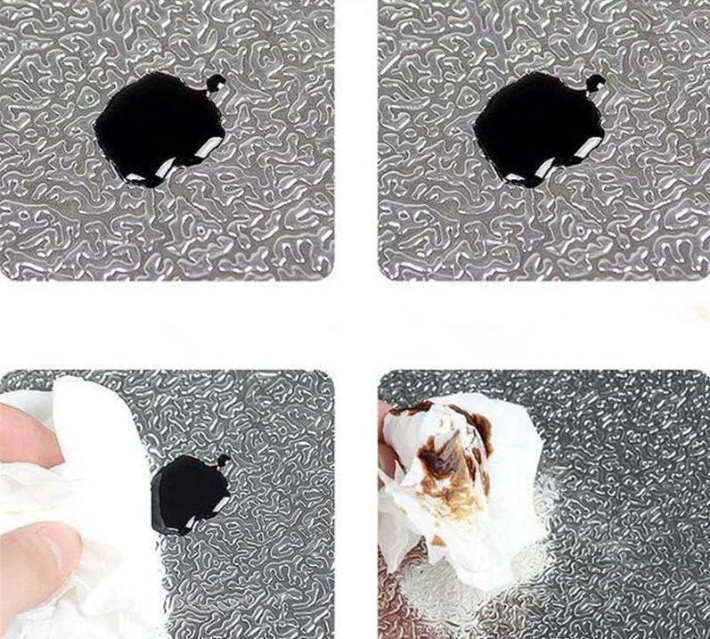 Кухонная маслостойкая фольга самоклеющаяся для кухни 60х3 м - фото 3