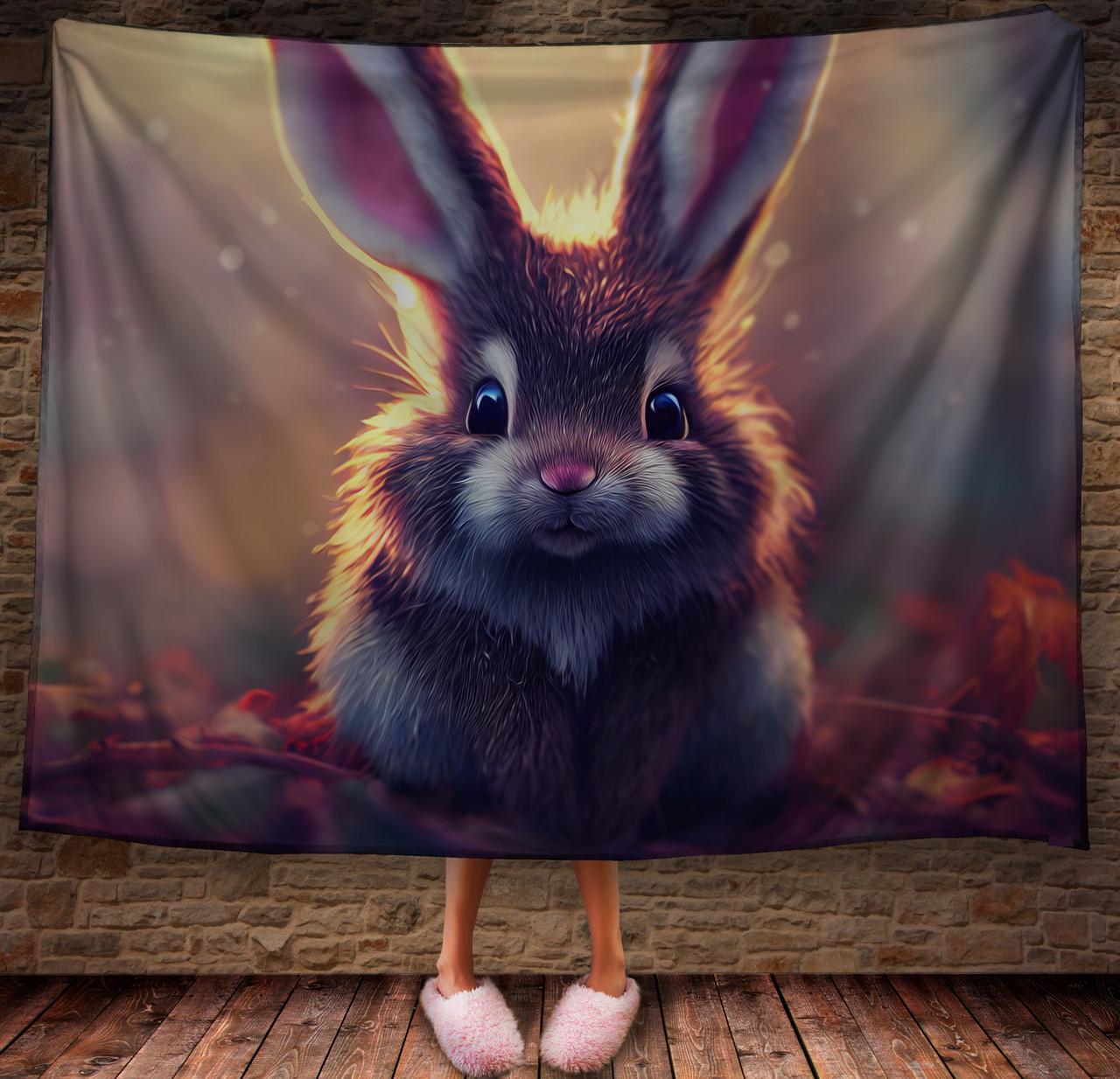 Плед с 3D принтом 09 Кролик в зимнем сказочном лесу 150х200 см (epi_1821) Плед с 3D принтом 09 Кролик в зимнем сказочном лесу 150х200 см (epi_1821)