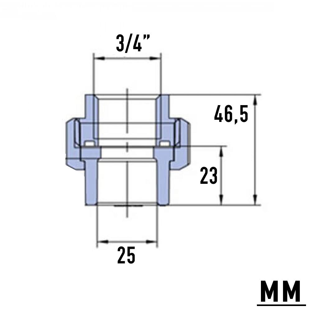 Разборное соединение Wavin PP-R 25 мм 3/4" внутреннее - фото 2