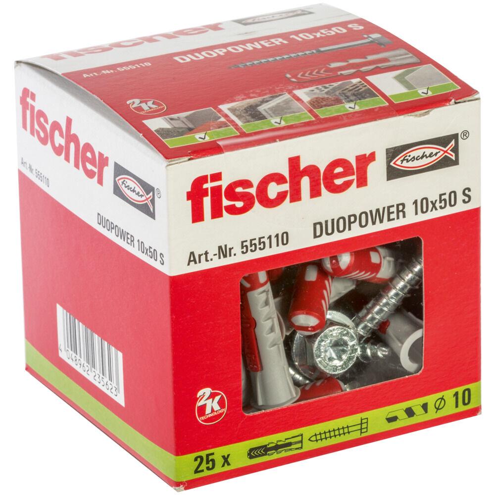 Дюбель с шурупом Fischer Duopower универсальный/высокотеxнологичный S 10x50 мм (555110) - фото 3