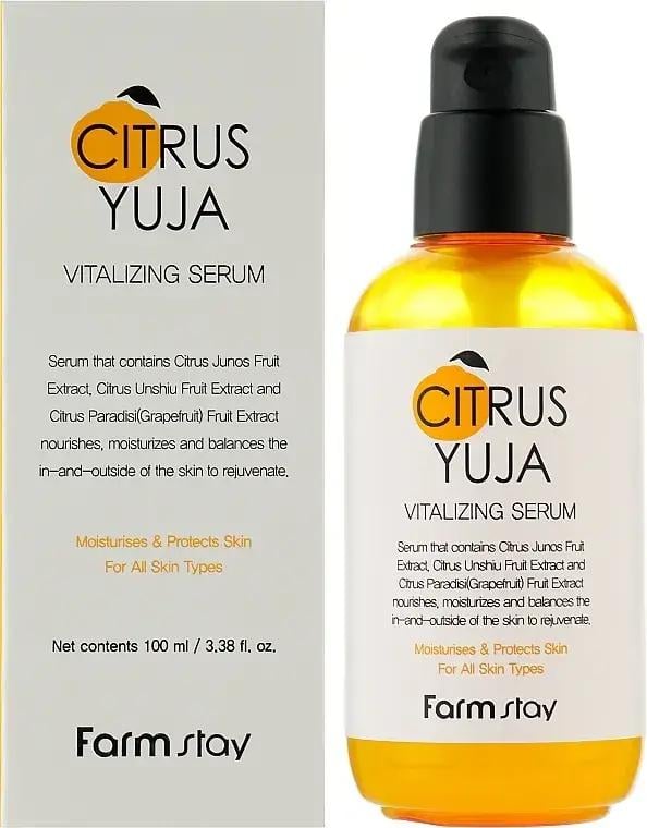 Сироватка для обличчя відновлювальна FarmStay Citrus Yuja Vitalizing Serum з екстрактом юзу 100 мл (764_1688) - фото 1