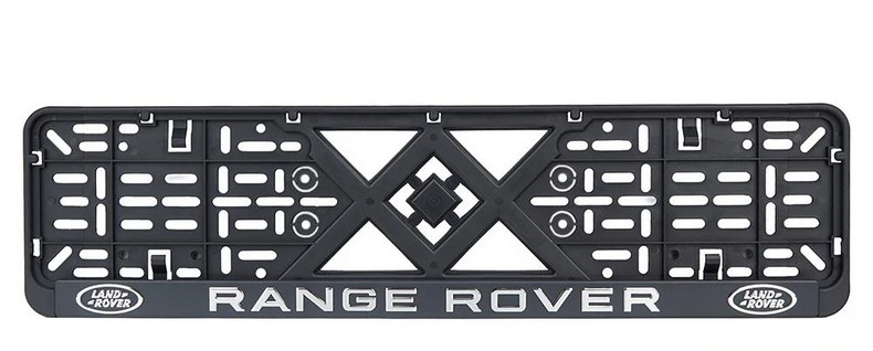 Рамка номера пластик SR с хромированной рельефной надписью RANGE ROVER