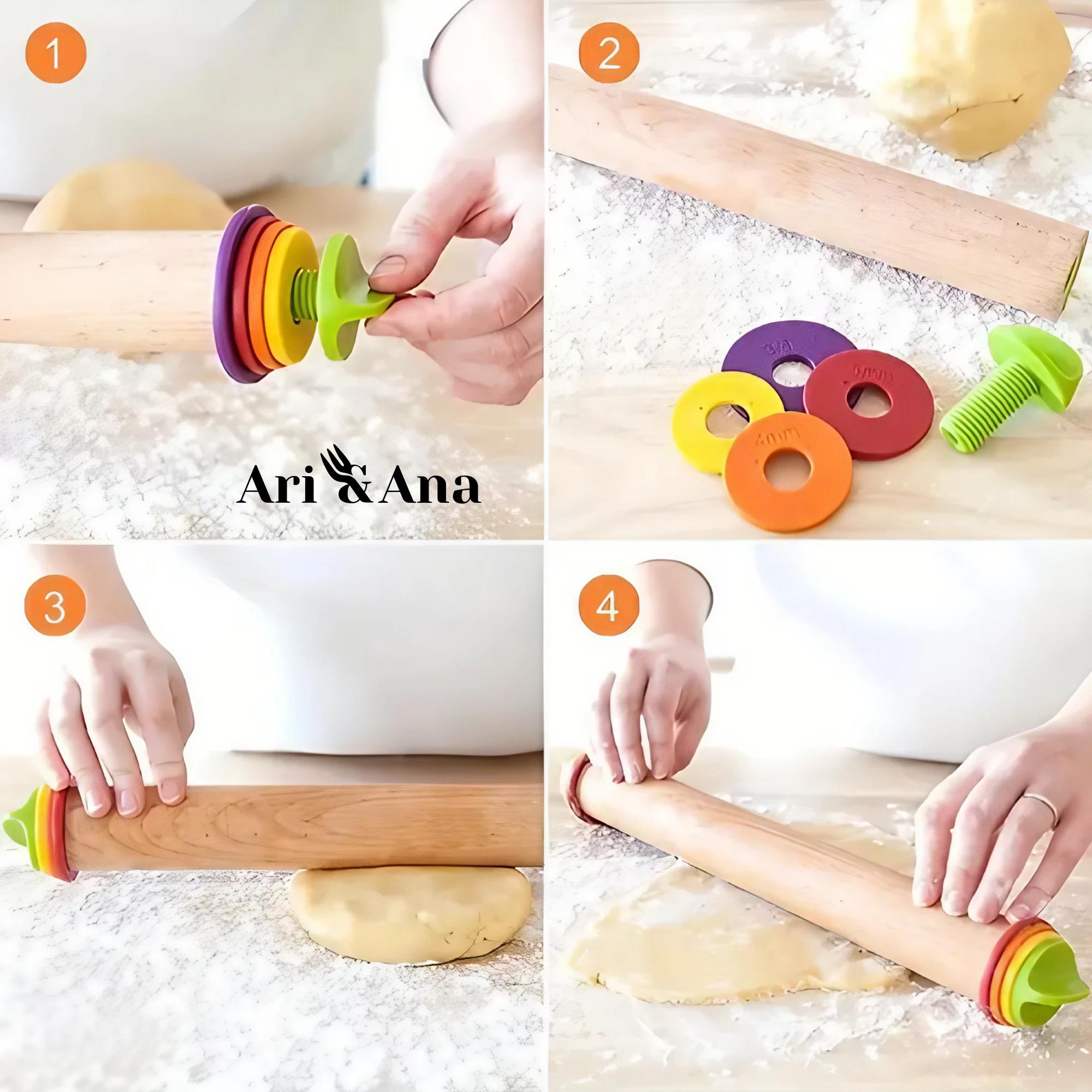 Качалка деревянная Ari/Ana с кольцами для регулировки толщины раскатки - фото 6 Качалка деревянная Ari/Ana с кольцами для регулировки толщины раскатки - фото 6