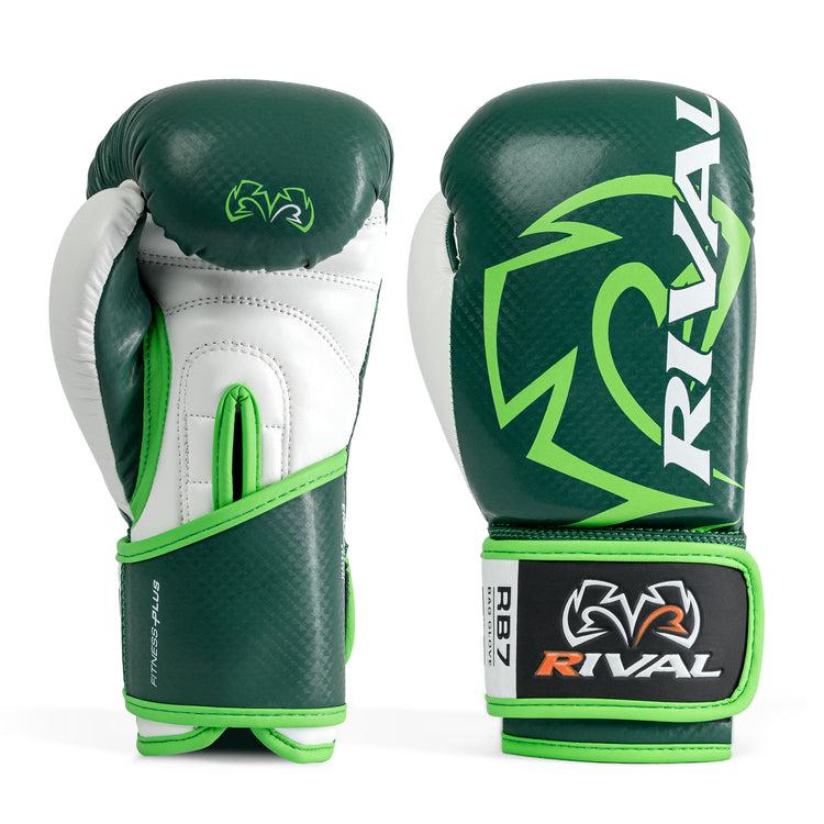 Боксерские перчатки Rival RB7 Fitness Plus Bag Gloves XL р. 16 Зеленый/Белый (RB7-Green/White-XL)