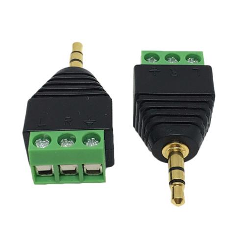 Переходник Kuyia 3.5мм TRS mini-jack джек папа - клеммники 3pin