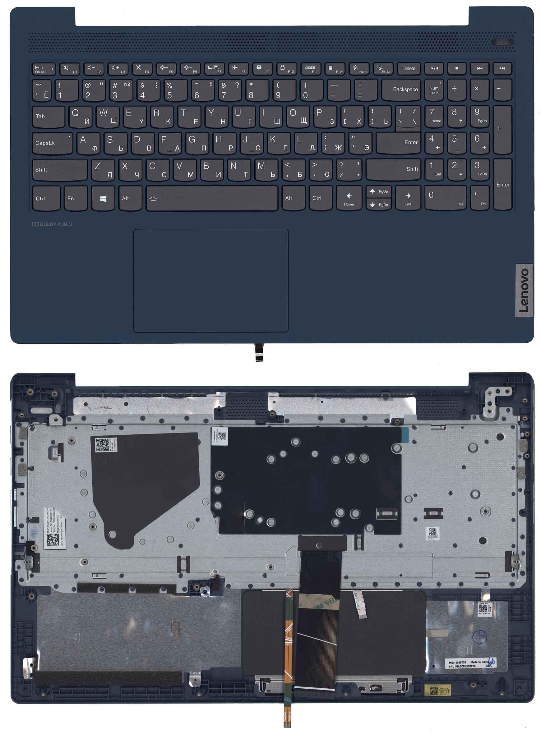 Клавиатура для ноутбука Lenovo IdeaPad 5-15IIL05 Black TopCase Black