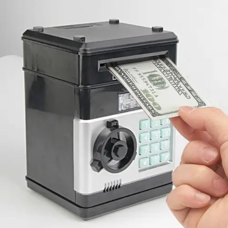 Копилка-сейф детская NUMBER BANK с кодовым замком Черный (2528416109) - фото 7