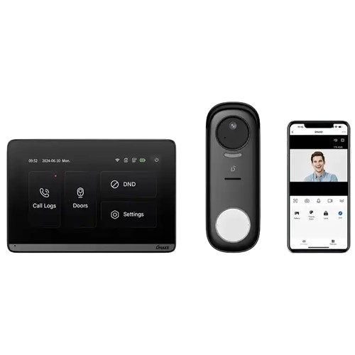 Комплект дверного звонка Dnake DK360W сенсорный IPS Wi-Fi Черный (31330244) Комплект дверного звонка Dnake DK360W сенсорный IPS Wi-Fi Черный (31330244)