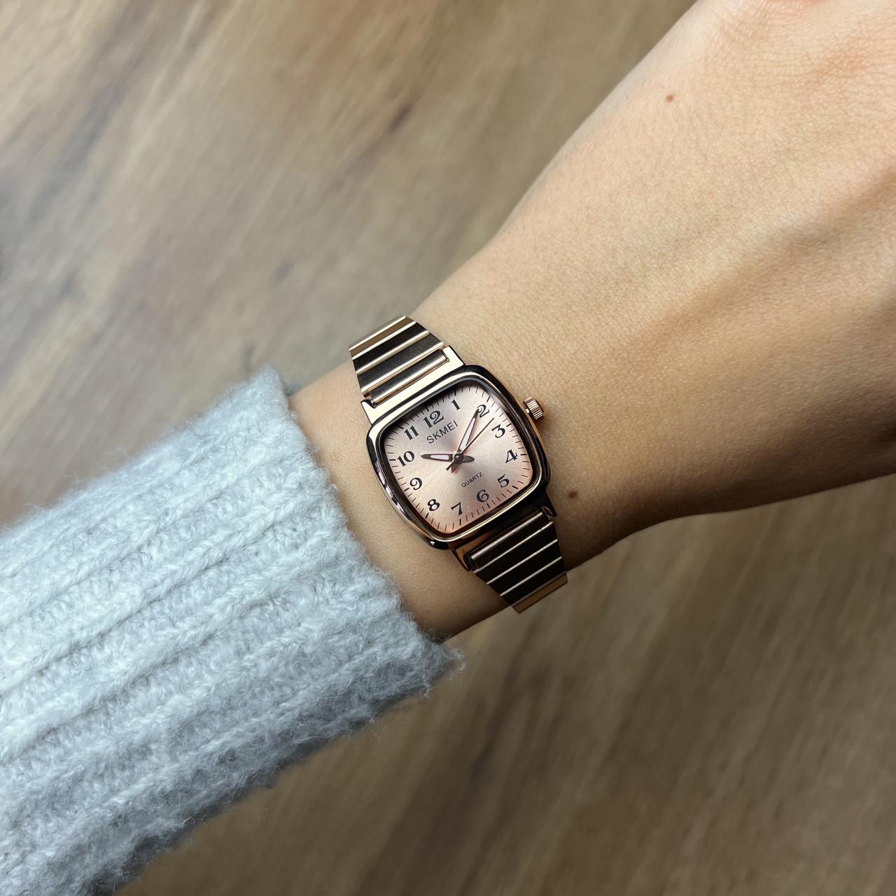 Годинник жіночий металевий Skmei з цифрами Рожеве золото (z065-2) - фото 2 Годинник жіночий металевий Skmei з цифрами Рожеве золото (z065-2) - фото 2