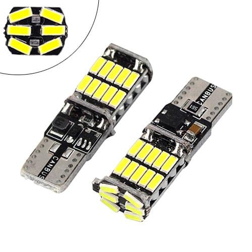 2x LED T10 W5W лампа в автомобиль, 26 SMD 4014, с обманкой Canbus, белый - фото 2