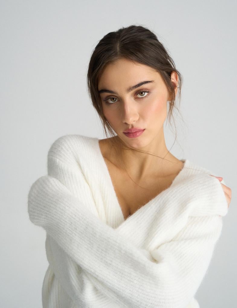 Светр жіночий Diverse SUNTAG S Білий (5905384072481) - фото 6 Светр жіночий Diverse SUNTAG S Білий (5905384072481) - фото 6