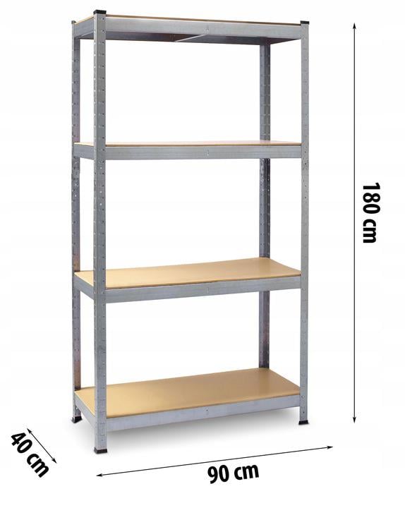 Стелаж металевий Siker G9040 4 полиці 180x90x40 см (6418) - фото 2