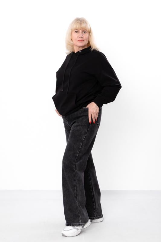 Джинси жіночі зимові Носи Своє батал на хутрі прямого крою р. 32 Графітовий (14296) - фото 2