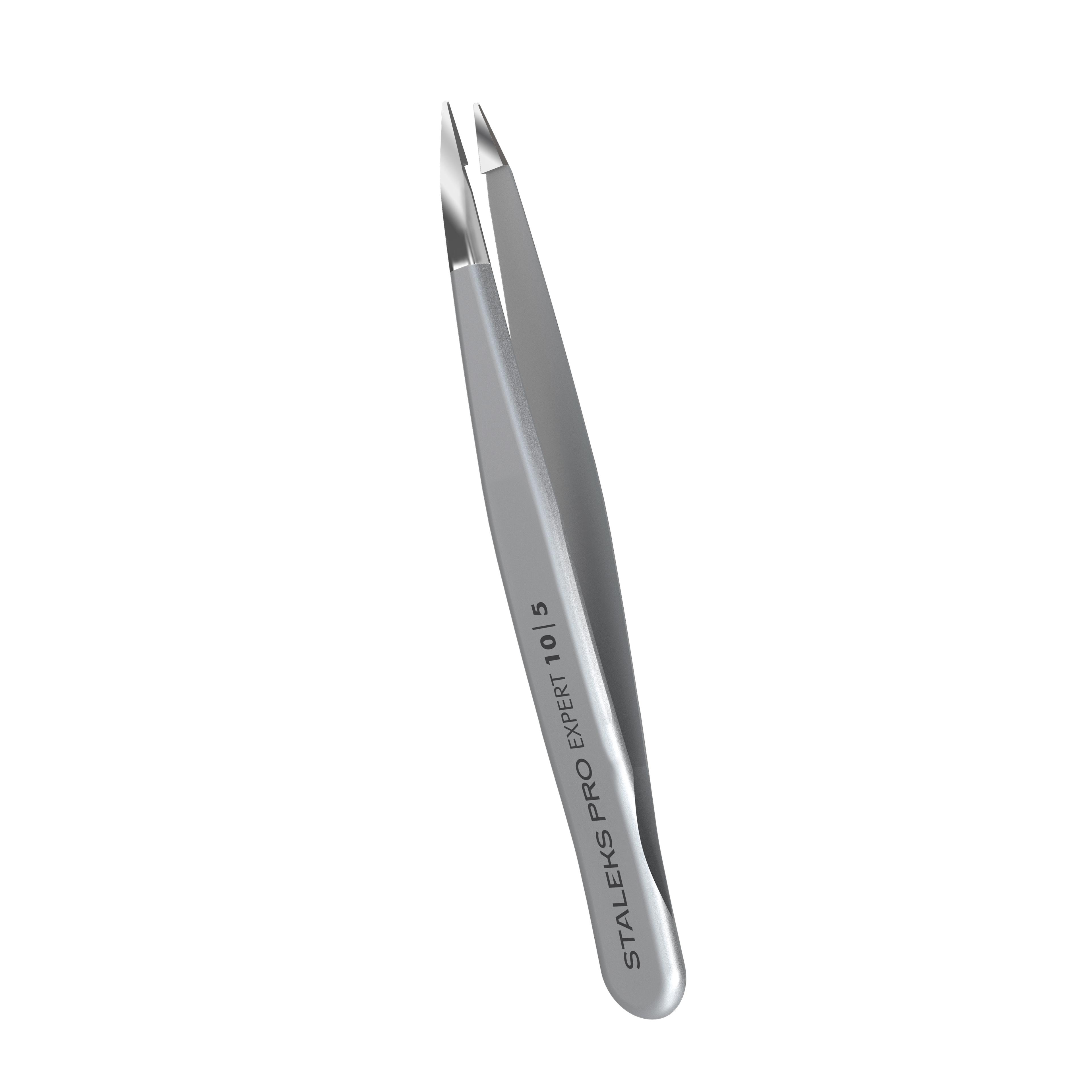 Пинцет для бровей STALEKS EXPERT 10 TYPE 5 точечный (TE-10/5)