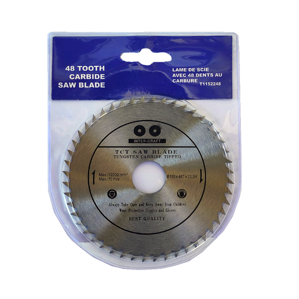 Диск пиляльний INTER - CRAFT 48T без напайок 115x22 мм (54300)