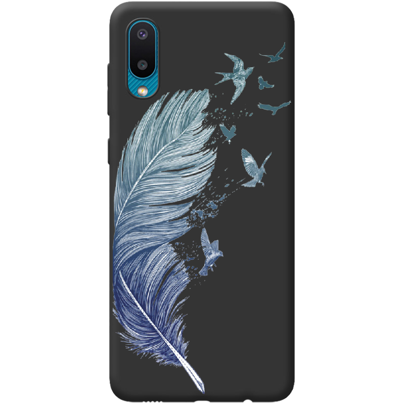 Чехол BoxFace Samsung A022 Galaxy A02 Feather Черный силикон (42004-cc38-42497)