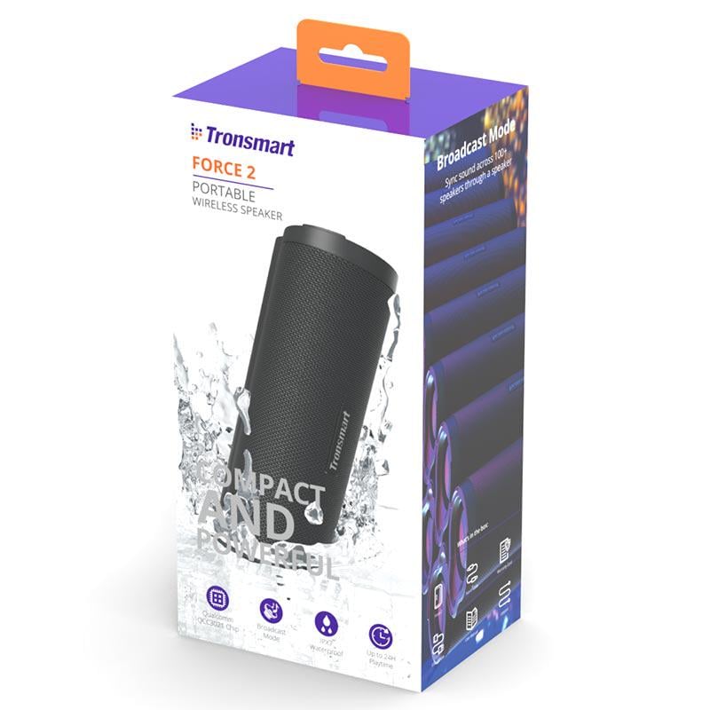 Портативна колонка Tronsmart Force 2 AUX 30 Вт TWS Black (13827359) - фото 7