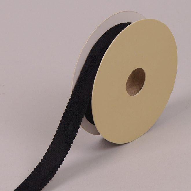 Лента декоративная Flora 1,5 см 9 м Черный (22898)