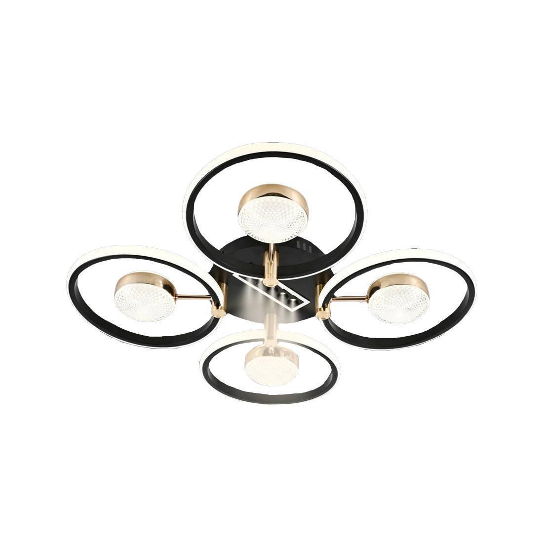 Люстра світлодіодна Свет SY-16054/4 BK+FGD 150+5W Чорно-золотий
