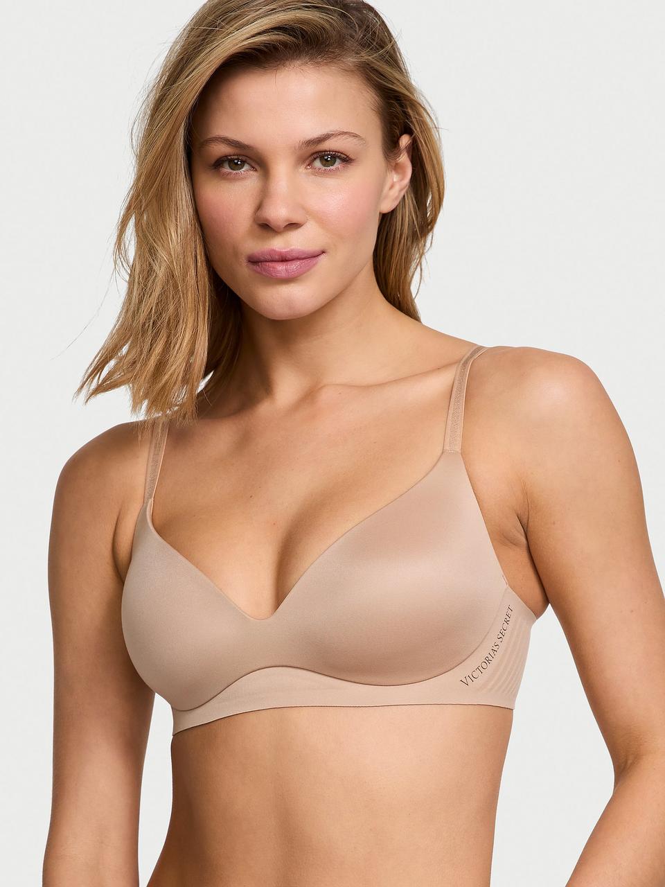 Бюстгальтер без косточек Victoria's Secret Comfort Lightly Lined S Бежевый (2628379998)