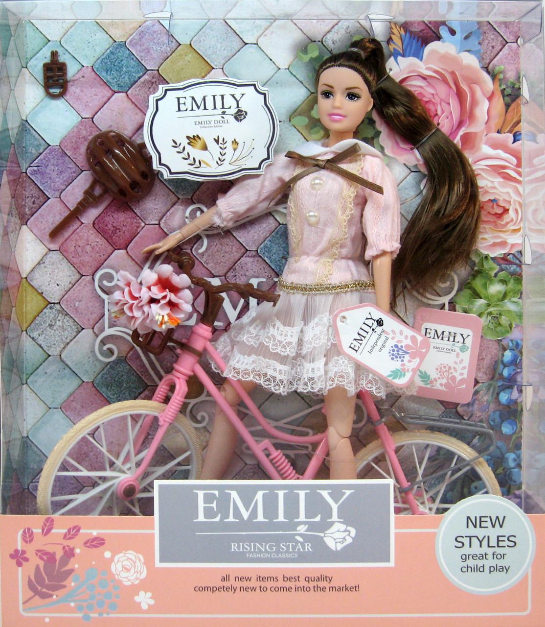 Лялька Emily QJ077 з велосипедом та аксесуарами - фото 2 Лялька Emily QJ077 з велосипедом та аксесуарами - фото 2