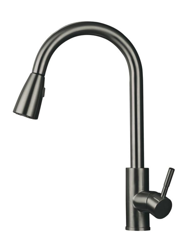Змішувач для кухні MIXXUS SUS-014-B з висувним виливом Graphite (MI6564)