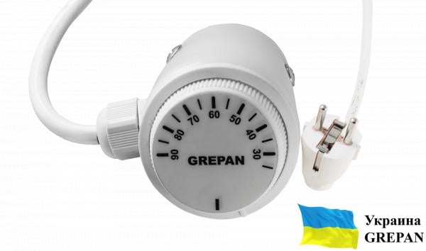 ТЭН для алюминиевого радиатора GREPAN 1" 1200W 220V L=42,5 см с механическим термодатчиком - фото 3