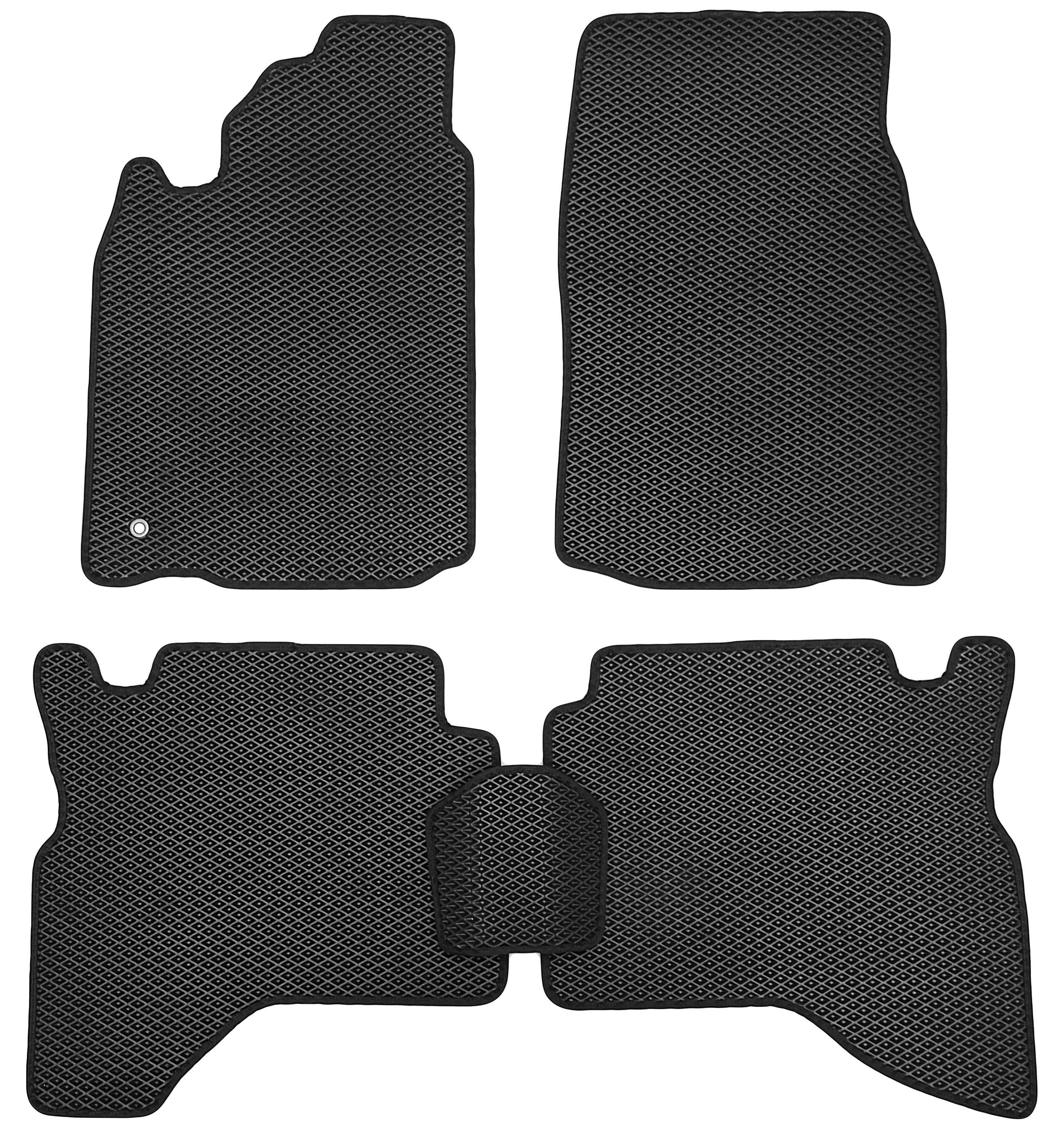 Коврики в салон Kinetic для Mitsubishi Pajero Sport '98-08 EVA-полимерные Черный