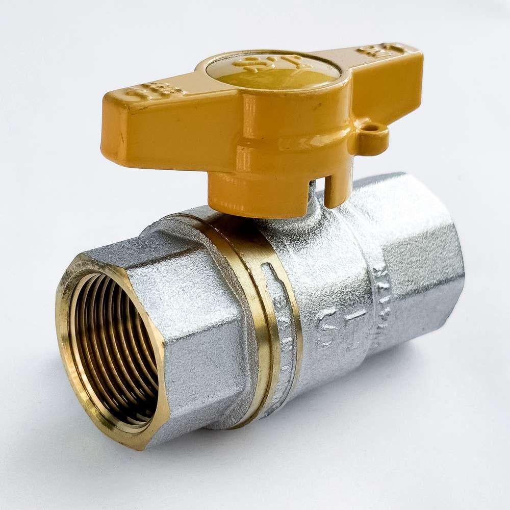 Кран шаровой для газа SANTAN PREMIUM 602 3/4" внутренний-внутренний Желтый (45686)