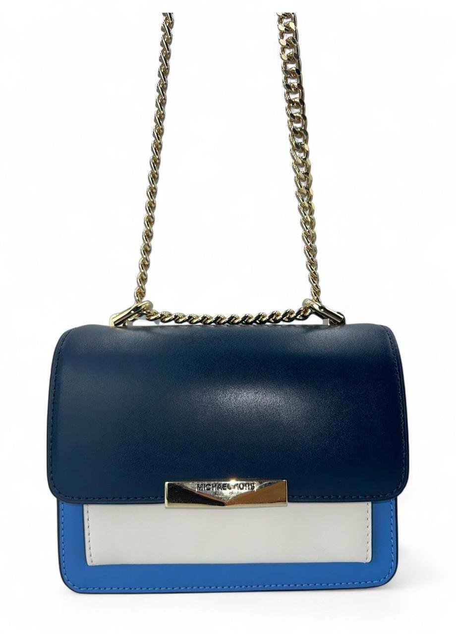 Жіноча сумка Michael Kors Jade 32S9GJ4C0T PCFC Mlt XS Gusset Grossbody Leather Синій (2767412070)