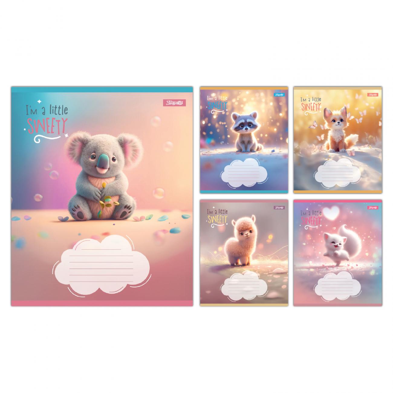 Зошити учнівські 1 вересня Sweety в клітинку 12 арк. 25 шт. (MTT-198880)