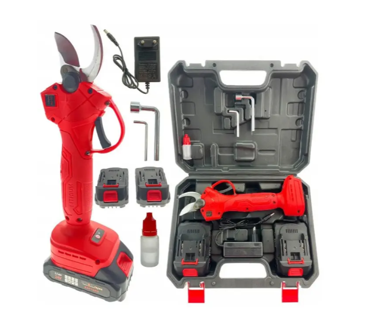 Секатор аккумуляторный BOXER BX-9001 24 В 2х2 Ач до 30 мм Красный (BX-9001)