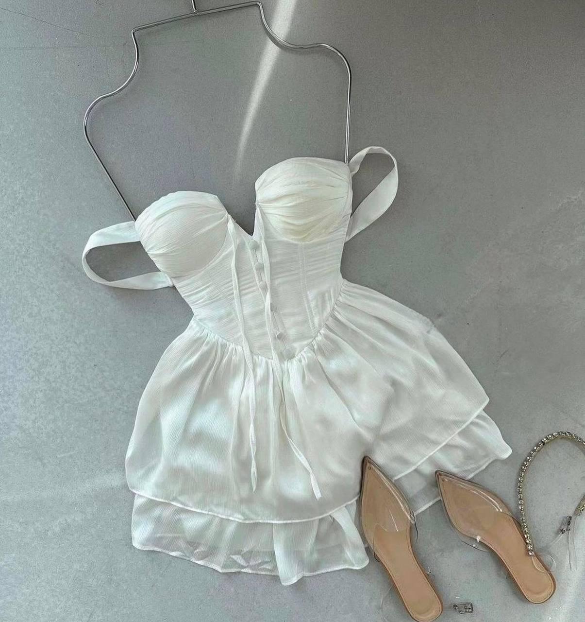 Комбінезон з чашками р. 42-44 Молочний (Мод.657.2) - фото 2 Комбінезон з чашками р. 42-44 Молочний (Мод.657.2) - фото 2