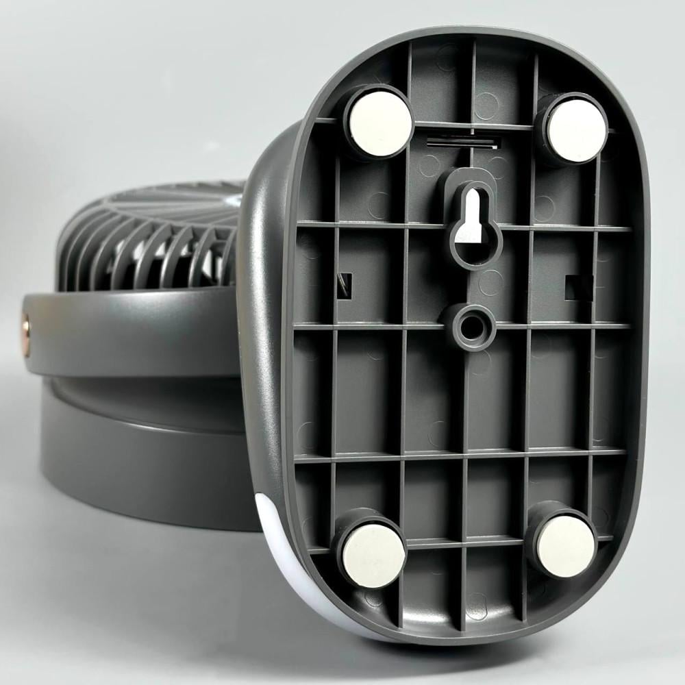 Вентилятор портативний настільний S6 3в1 2400mAh на прищіпці/з дисплеєм/з вбудованим акумулятором Grey ( S6 3in1) - фото 13