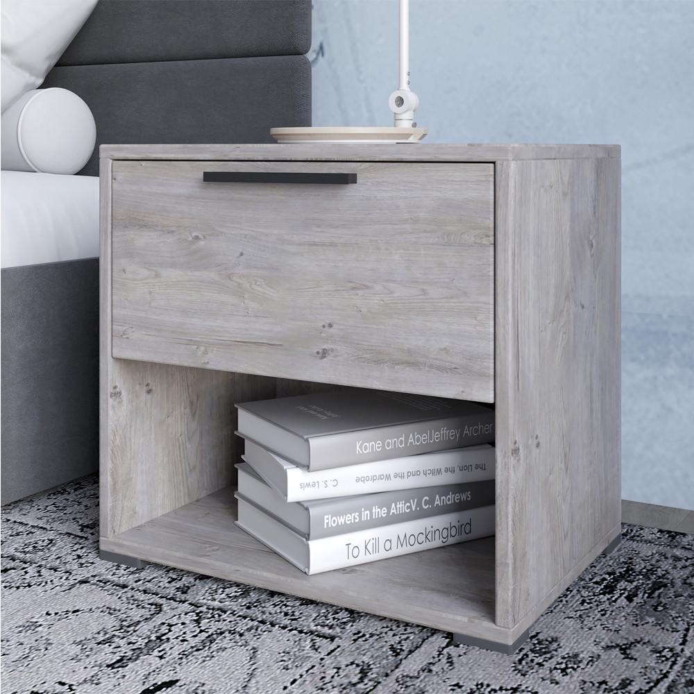 Тумба прикроватная Lion Краш с выдвижным ящиком Шварцвальд (Lion-044123)