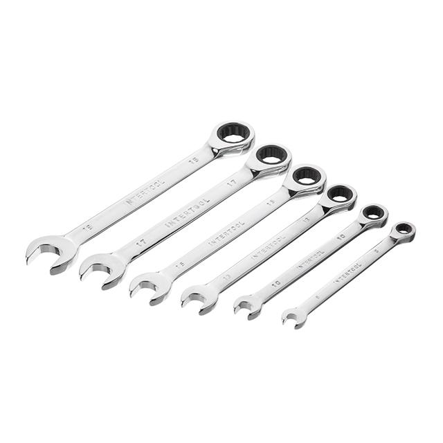 Набір ключів комбінованих з храповим механізмом 6 од. 8-19 мм (DIN3113) - фото 3