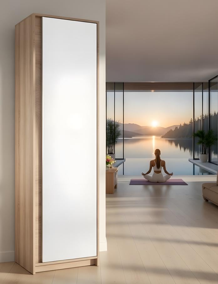 Шкаф пенал для одежды Мастер Форм Брайт 520х376х2000 мм Дуб сонома/Белый (20550)