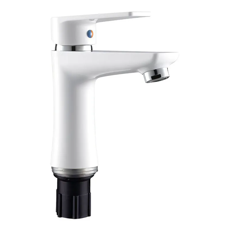Смеситель для умывальника PLAMIX Oscar-001W с подводом White (PM0612)